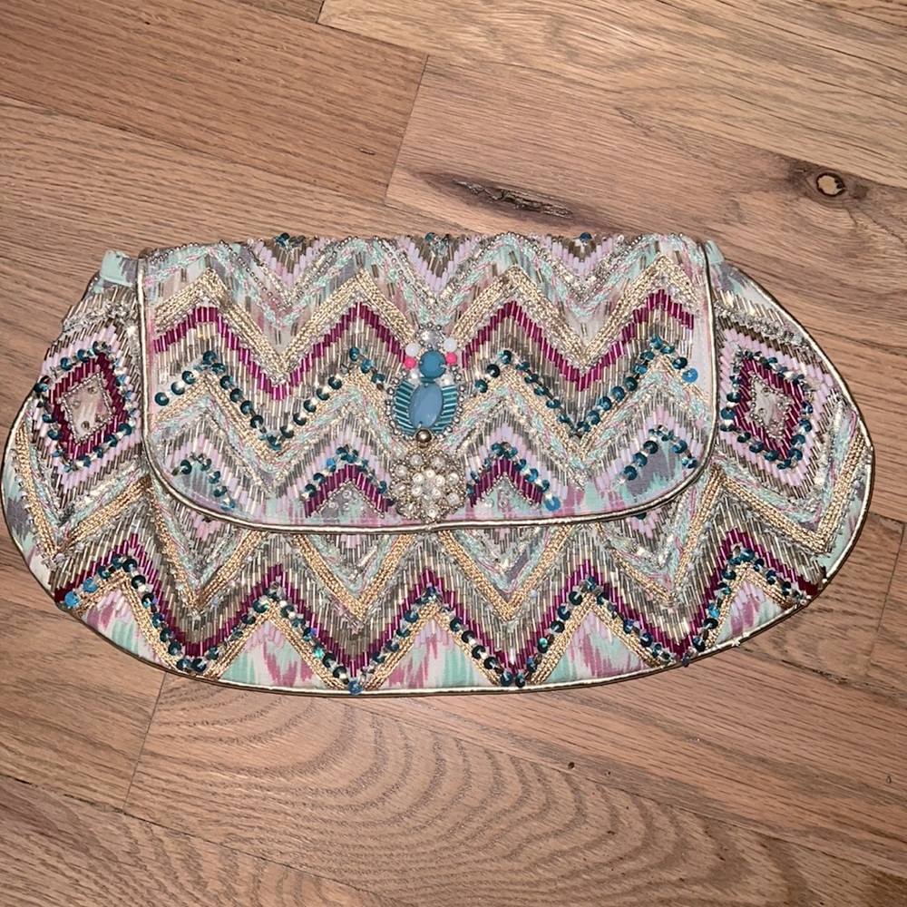 NEW without tags Accessorize Embroidered/Beaded Clutch